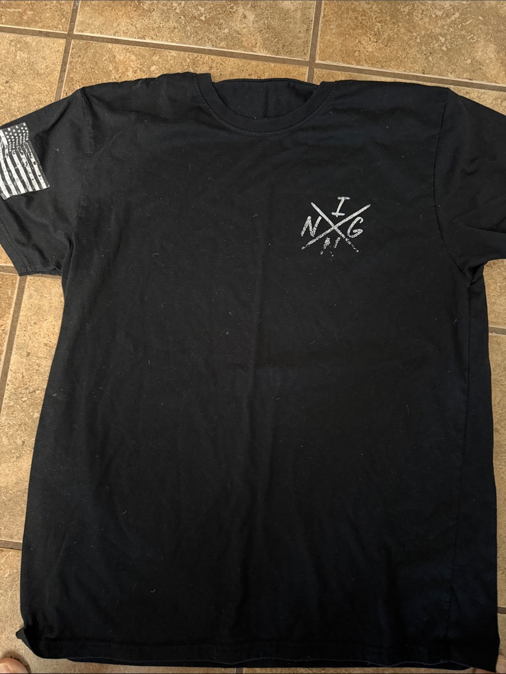 Men's Black Graphic Crewneck T-Shirt